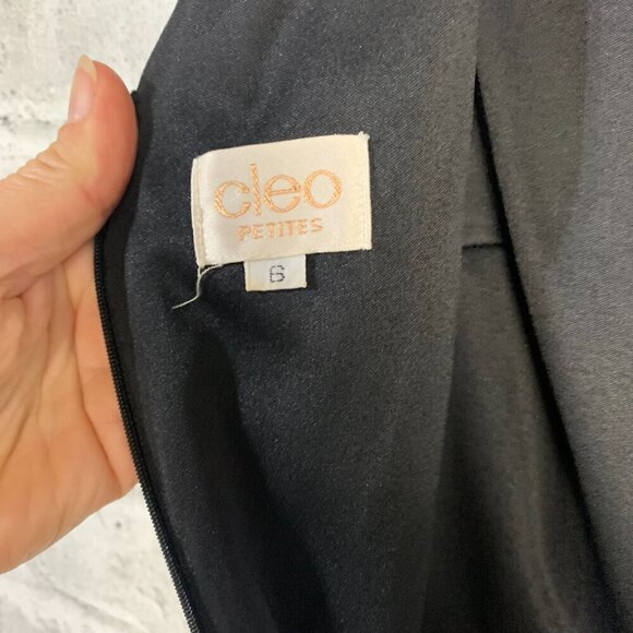 Vintage 90s Cleo Black Velvet Beaded Sleeveless Maxi Dress - Picture 9 of 15